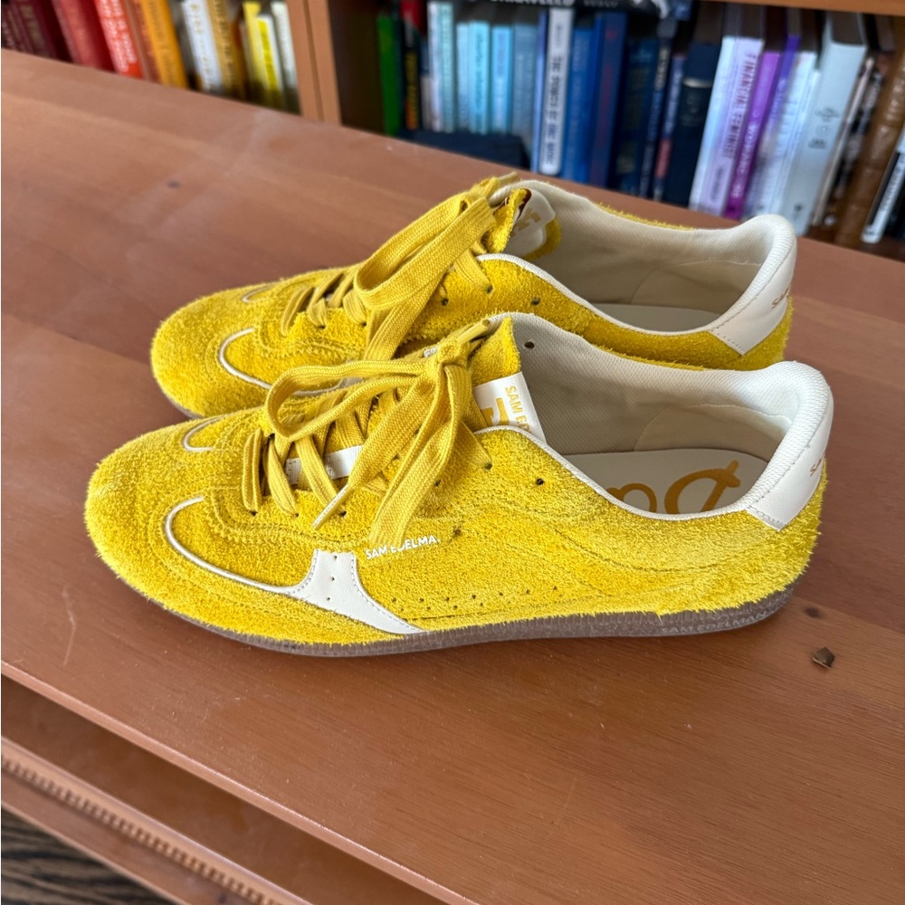 Sam Edelman Yellow and White Sneakers
